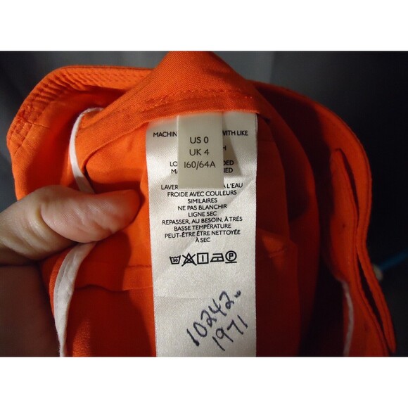 Maeve Cropped Wide-Leg Pants Womens Size 0 Bright Orange RN66170 Msrp $118 New - Picture 6 of 11